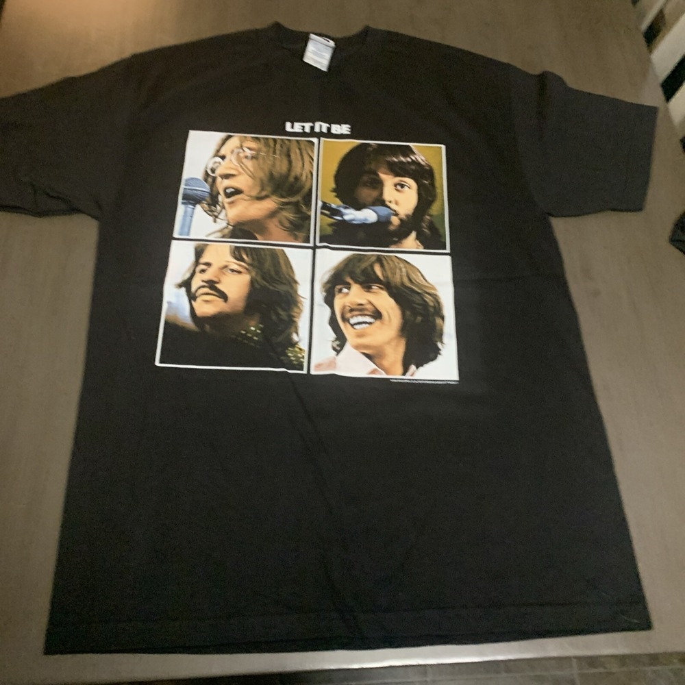 Vintage 2004 Beatles Shirt 2005 Let It Be Apple Corp Size Large L Y2k